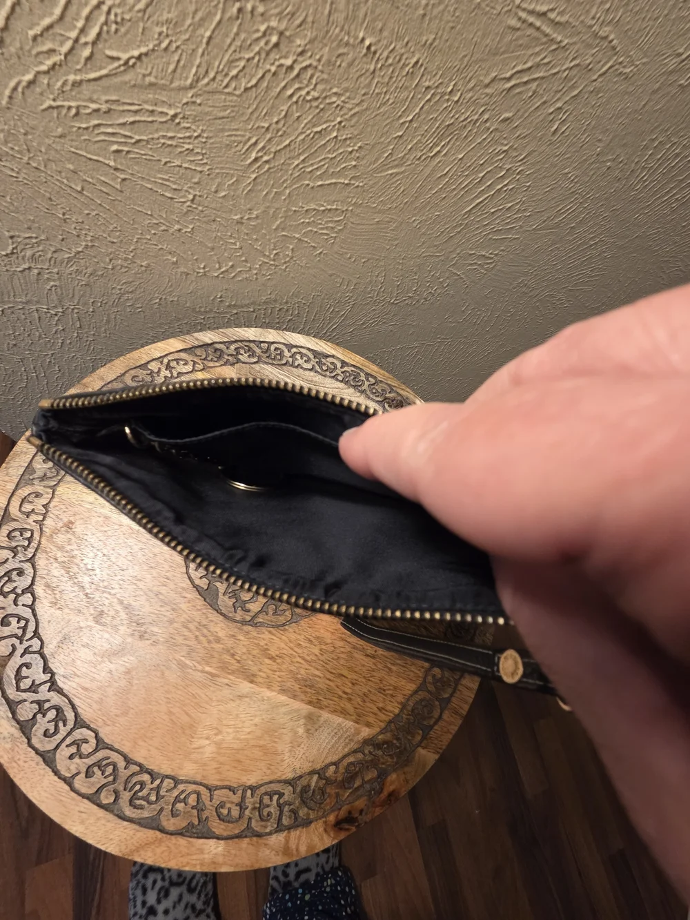 Dooney & Bourke Black Logo Wristlet Clutch